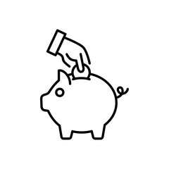 Piggy bank icon vector illustration. Coin on isolated background. Money sign concept.
