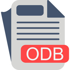 ODB File Format Icon - obrazy, fototapety, plakaty