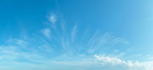Tafelkleed Sky blue background in panorama. Sky cloud clear. © Jitti