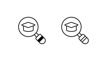 Fototapeta premium Graduation Hat icon design with white background stock illustration