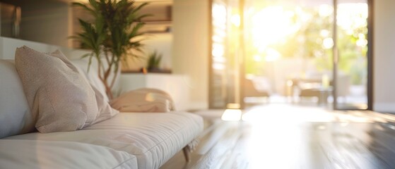 Soft Focus Close-Up of Light-Filled House Interior