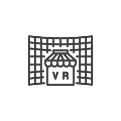 Virtual Commerce line icon