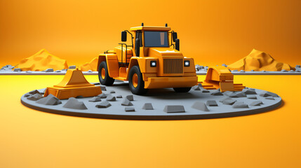 Obraz na płótnie Canvas Smart road construction zone management solid color background