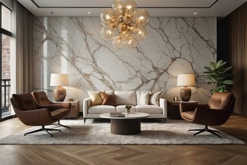 Chic Lounge Area with White Sofa