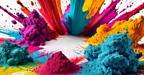 Holi festival colour Generative AI
