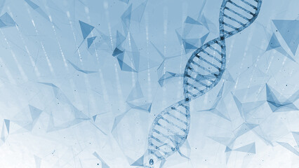 Dna structure on abstract bright illustration background. - 757813282