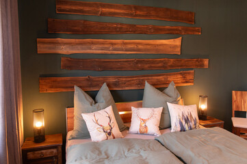 Schlafzimmer mit Holz gemütlich