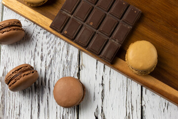 Macaroons and chocolate