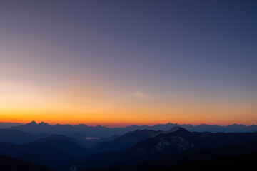 Fototapeta premium sunset at mountain background