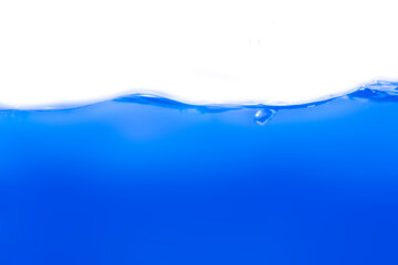 Clean water with water droplets and waves