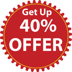 Discount Offer logo/Banner vector 40%