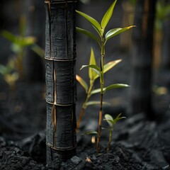 Bamboo Charcoal Sustainable Concept