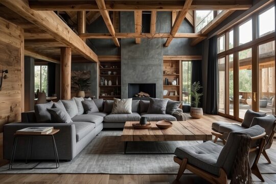 Rustic Grey Sofa Setting