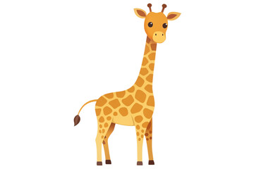 Obraz premium cartoon giraffe on a transparent background
