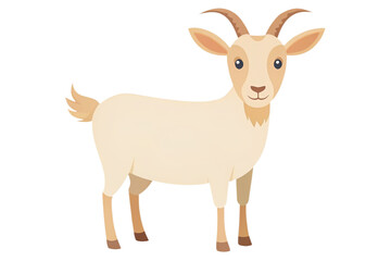 Naklejka na ściany i meble cartoon goat on a transparent background