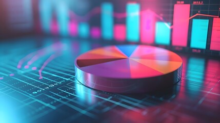 Business Data Visualization with Colorful Charts and Graphs