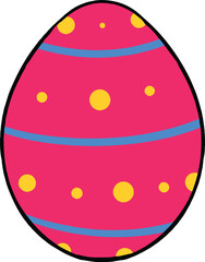 illustration of pink easter eggs for decoration.