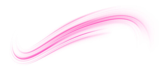 Neon stripes in the form of drill, turns and swirl. Illustration of high speed concept. Image of speed motion on the road. Abstract background png in blue and purple neon glow colors.	