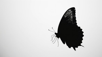 Butterfly on a white background. Flying butterfly