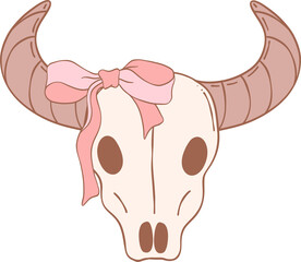 Coquette cowgirl bull skull  