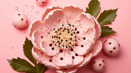 Delicate Lotus Root with Pink Background