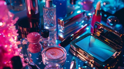Retro 80s Makeup Vibes with Neon Glow