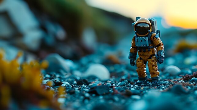 Astronaut Untethered in the Void, Gazing into the Infinite: Embracing Solitude Amidst the Vastness of Space.