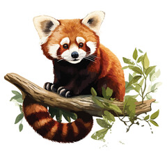 Red Panda Clipart Clipart isolated on white background