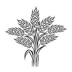 Golden Wheat logo vector illustration. Golden Wheat vector Icon and Sign. Vector illustration