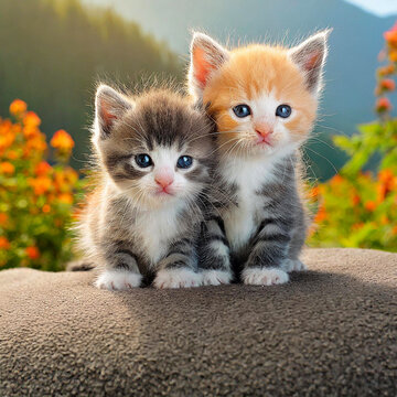 two cute baby cats