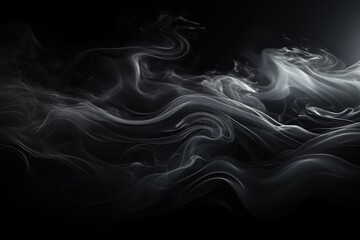 Texture, smoke movement on black background, with copy space to write the text, generative IA