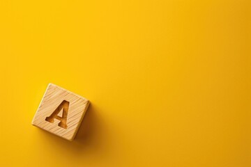 A To Z Banner and Concept. Block Letters on Vibrant Yellow Background with Alphabet, Glossary, and Dictionary Vocabulary