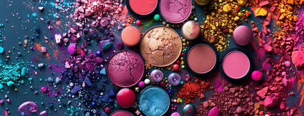 Obraz na płótnie Canvas Palette of Pinks and Purples: A Monthly Makeup Must-Have Generative AI
