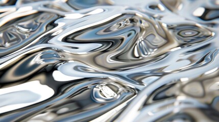 Abstract Silver Surface with Focused Texture