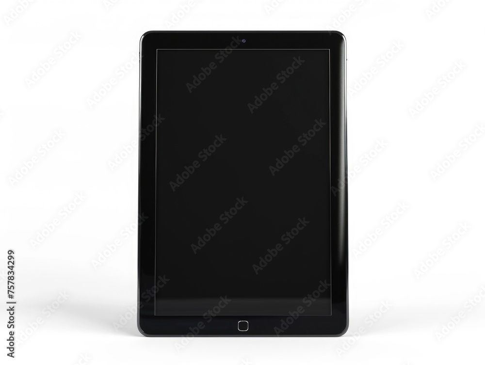 Poster black tablet with blank screen - 3d smart object design with black display for mobile phone or table