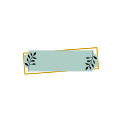 Vector Leaf Tag Template