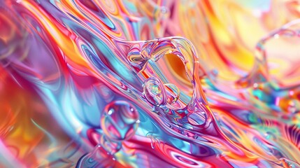 Pride Month Celebration: Colorful Bubbles in a Rainbow Swirl Generative AI