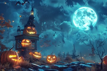 Spooky Haunted Halloween Night