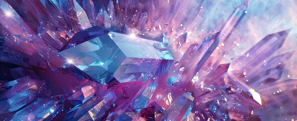 Purple Gems: A Rainbow of Crystals for the Month of Love Generative AI