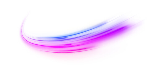 Abstract neon light rays background. A colorful motion background of city light trails. Vector PNG. Image of speed motion on the road.	