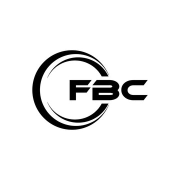 FBC letter logo design in illustration. Vector logo, calligraphy designs for logo, Poster, Invitation, etc.
