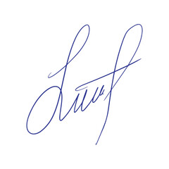 Fake autograph samples. Hand-drawn signature