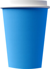 coffee cup,blue paper coffee cup isolated on white or transparent background,transparency 