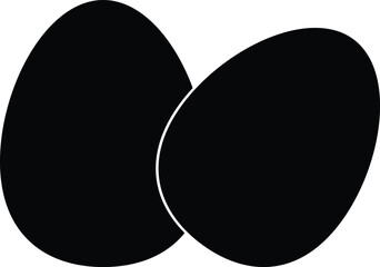 Eggs easter isolated icon vector illustration design  black and white