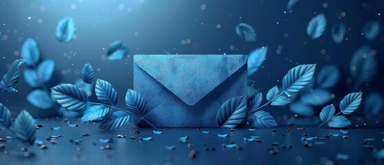 This is a vector banner of email marketing. Newsletter subscription. News, offers, promotions. A letter enclosed in an envelope. Buttons template for subscription and submission. Send by mail. Follow