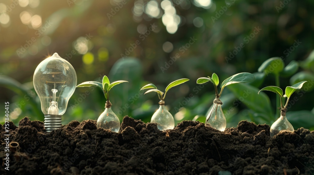 Poster compared to year 2022-2023, seedlings are growing in soil. development to success in year 2023.