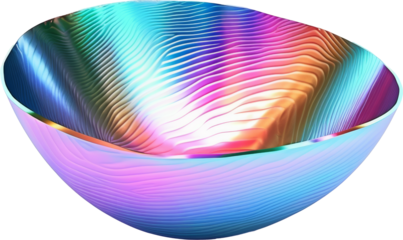 bowl,holographic bowl isolated on white or transparent background,transparency 