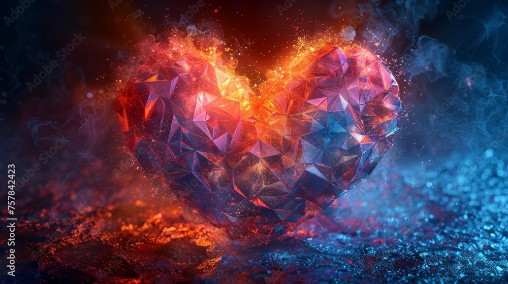 Leinwandbilder a modern 3d graphic concept utilizing the concept of i love you with every fiber of my being. modern