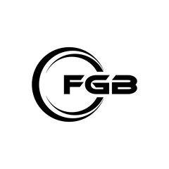 FGB letter logo design in illustration. Vector logo, calligraphy designs for logo, Poster, Invitation, etc.