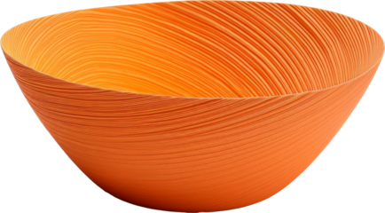 orange bowl paper craft isolated on white or transparent background,transparency 